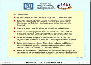 UN-Sicherheitsrat Resolution 1368 (Reaktion auf Nine-Eleven)