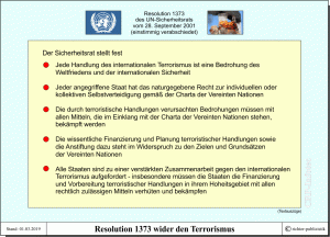 UN-Sicherheitsrat Resolution 1373 (Liste von Anti-Terror-Maßnahmen)