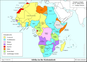 Afrika in der Kolonialzeit - die Aufteilung unter den Kolonialmächten