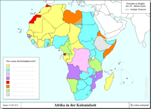 Wer waren die Kolonialmächte? (Karte als Arbeitsunterlage)
