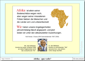 Afrika - quo vadis? - Kofi Annans Kritik an den Regierenden