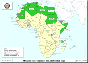 Afrika - afrikanische Mitglieder der Arabischen Liga