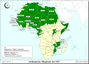Afrika - afrikanische Mitglieder der OIC