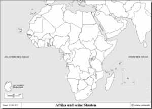 Afrika und seine Staaten (Karte ohne Ländernamen)