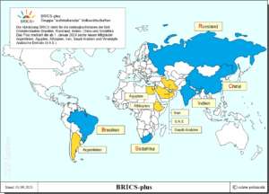 Mitglieder BRICS-plus ab 1. Januar 2024