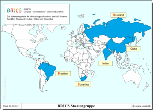 BRICS-Staaten - Brasilien, Russland, Indien, China, Südafrika