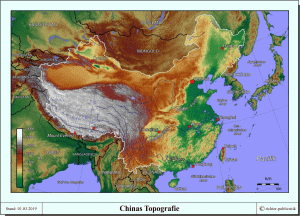 Chinas Topografie (Karte)