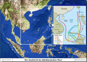China - der Inselstreit im südchinesischen Meer (Karte)