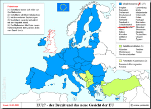 EU-Mitgliedstaaten (EU-27) nach dem Brexit