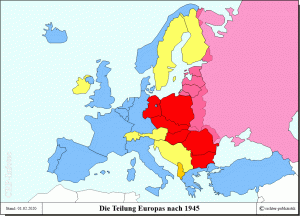 Die Teilung Europas nach 1945 - Karte