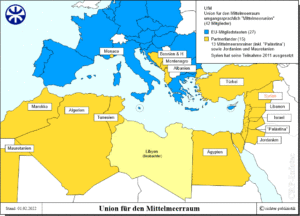 Union für das Mittelmeer - Mitglieder der Mittelmeerunion