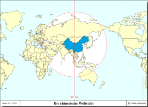 Die chinesische Weltsicht (Kartengrafik)