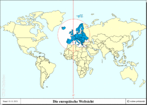 Die europäische Weltsicht (Kartengrafik)