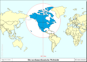 Die nordamerikanische Weltsicht (Kartengrafik)